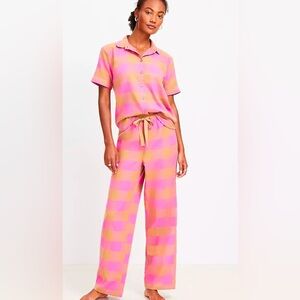 LOFT buffalo plaid pajama set XS new